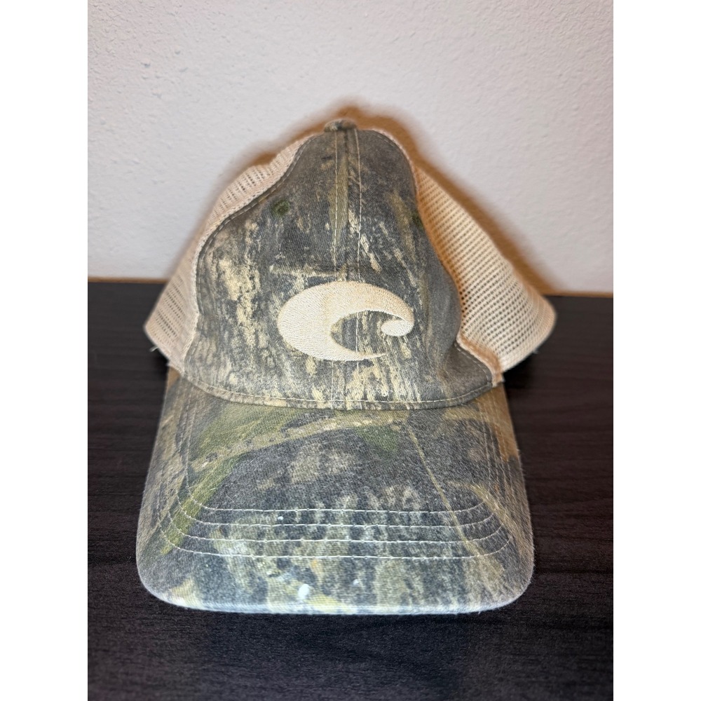 Costa Del Mar Camo Trucker Hat Mesh Back Adjustable Fishing Cap Camouflage